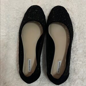 Alex Marie Black Sparkle Flats